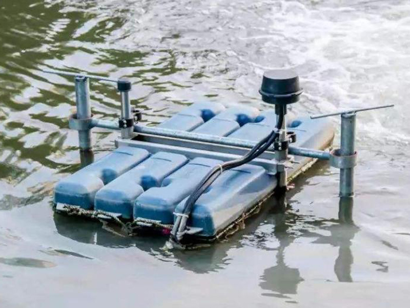 山东河道治理不锈钢浮体推流造流曝气机案例
